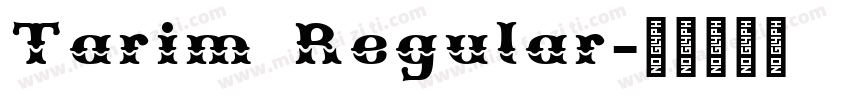 Tarim Regular字体转换